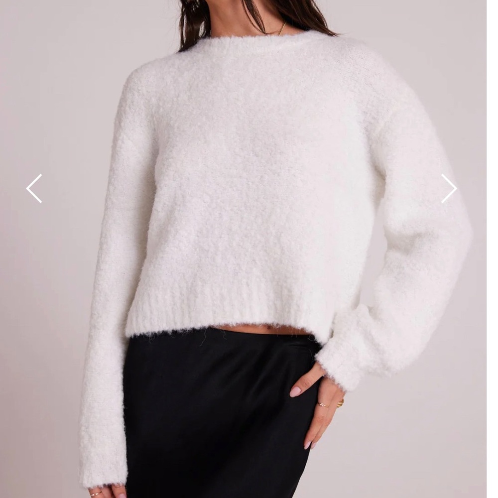 Bella Dahl Long Sleeve Crew Sweater - Winter White